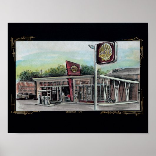 Brede St Shell Station Poster (Voorkant)