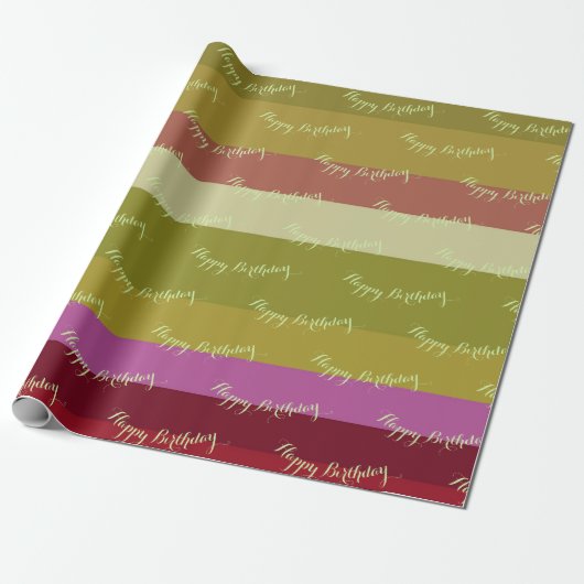 Brede streep Elke gelegenheid Gift Wrap Cadeaupapier (Uitgerold)
