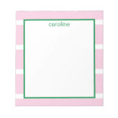 Brede streep Licht Roze Notitieblok (Voorkant)