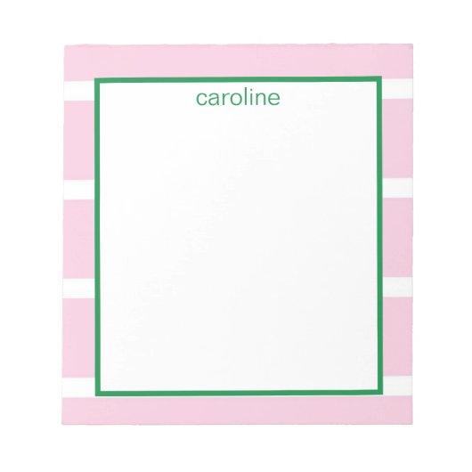 Brede streep Licht Roze Notitieblok (Voorkant)