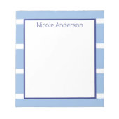 Brede streep Lichtblauw Notitieblok (Voorkant)