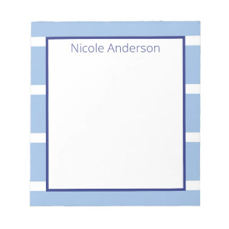 Brede streep Lichtblauw Notitieblok