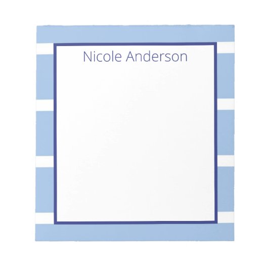 Brede streep Lichtblauw Notitieblok (Voorkant)