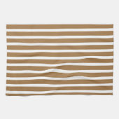 Brede Strepen Bruin Theedoek (Horizontaal)