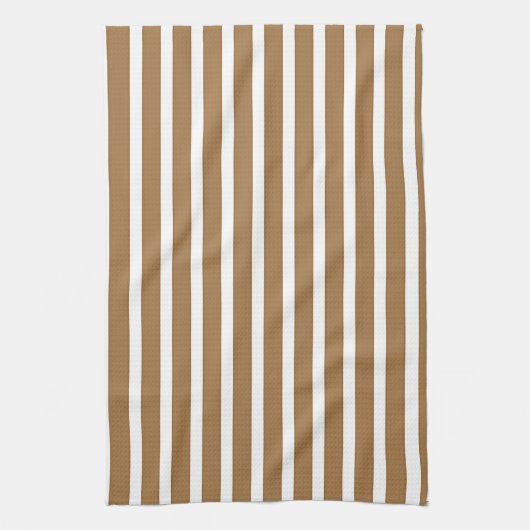 Brede Strepen Bruin Theedoek (Verticaal)