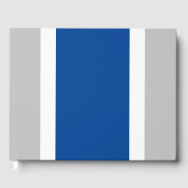 Brede vetgedrukte blauwe witte racestrepen op lich gastenboek