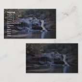 Brede waterval in een gloeiende pool visitekaartje (Voorkant / Achterkant)