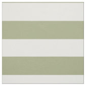 Brede witte strepen op Sage Green Stof (Swatch)