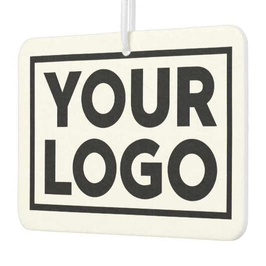 Brede zakelijke Logo en aangepaste tekst Luchtverfrisser (Links)