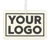 Brede zakelijke Logo en aangepaste tekst Luchtverfrisser (Voorkant)