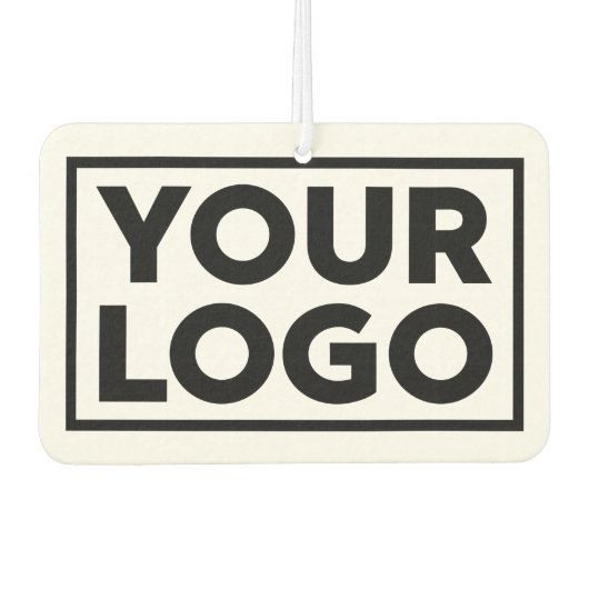 Brede zakelijke Logo en aangepaste tekst Luchtverfrisser (Voorkant)