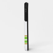 Brede Zwarte Top Witte Lime Groene Racing Stripes Case-Mate iPhone Case (Achterkant/links)