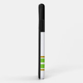 Brede Zwarte Top Witte Lime Groene Racing Stripes Case-Mate iPhone Case (Achterkant/rechts)