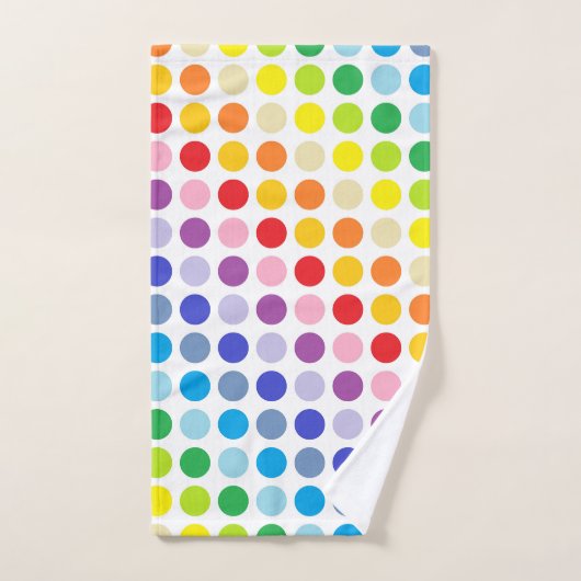 Breder spectrum Rainbow Polka Dots Bad Handdoek (Handdoek)