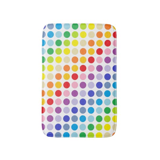 Breder spectrum Rainbow Polka Dots Badmat (Voorkant Verticaal)