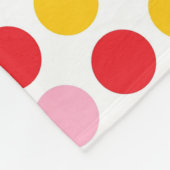 Breder spectrum Rainbow Polka Dots Fleece Deken (Hoek)