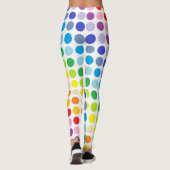 Breder spectrum Rainbow Polka Dots Leggings (Achterkant)