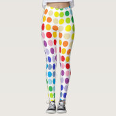 Breder spectrum Rainbow Polka Dots Leggings (Voorkant)