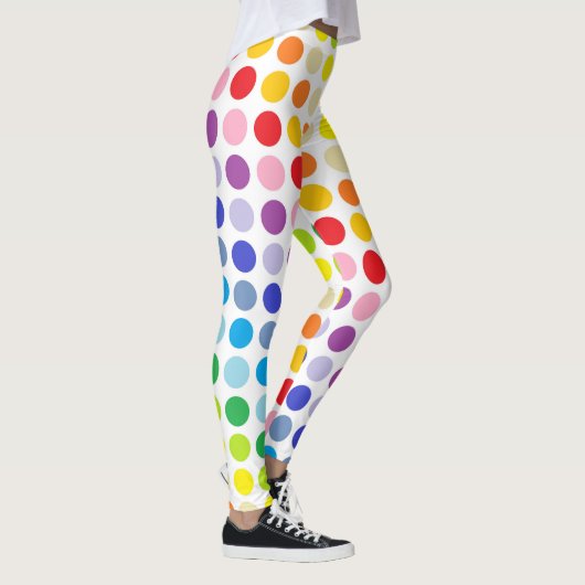 Breder spectrum Rainbow Polka Dots Leggings (Rechts)
