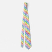 Breder spectrum Rainbow Polka Dots Stropdas (Achterkant)