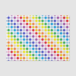 Breder spectrum Rainbow Polka Dots Tissuepapier
