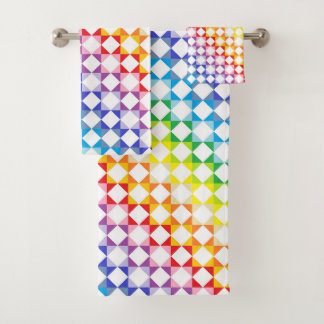 Breder spectrum Rainbow White Diamonds Bad Handdoek