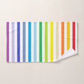 Breder spectrum regenboog en witte strepen bad handdoek (Handdoek)