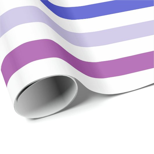 Breder spectrum regenboog en witte strepen cadeaupapier (Rol Hoek)