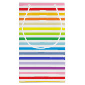 Breder spectrum regenboog en witte strepen klein cadeauzakje (Achterkant)