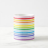 Breder spectrum regenboog en witte strepen koffiemok (Center)