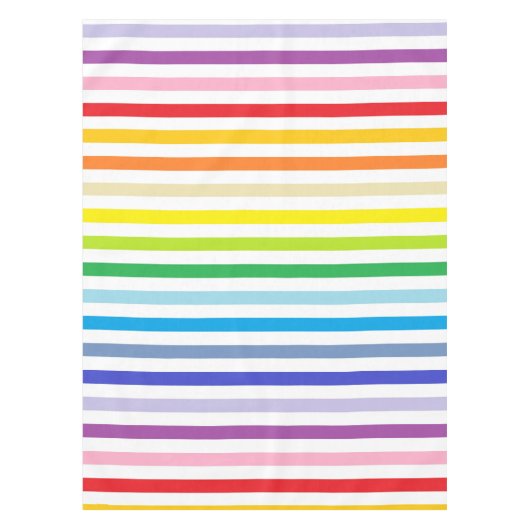 Breder spectrum regenboog en witte strepen tafelkleed (Voorkant)