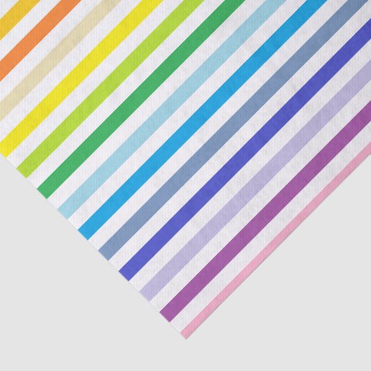 Breder spectrum regenboog en witte strepen tissuepapier (Detail)