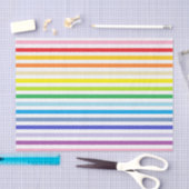 Breder spectrum regenboog en witte strepen tissuepapier (Craft)