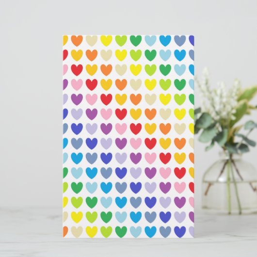Breder spectrum regenboogharten briefpapier (Staand voorkant)