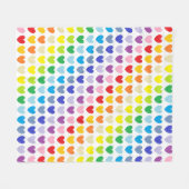 Breder spectrum regenboogharten fleece deken (Voorkant (Horizontaal))