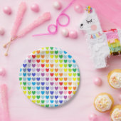 Breder spectrum regenboogharten papieren bordje (Feest)