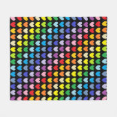 Breder spectrum regenboogkoppen zwart fleece deken (Voorkant (Horizontaal))