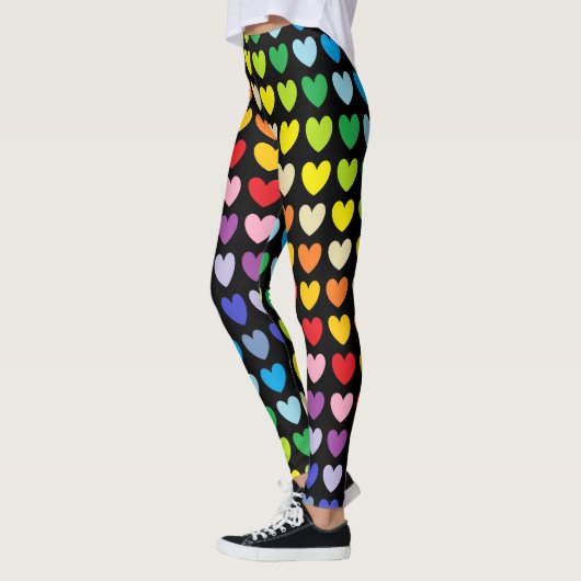 Breder spectrum regenboogkoppen zwart leggings (Links)