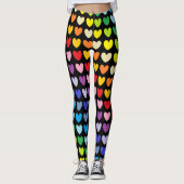 Breder spectrum regenboogkoppen zwart leggings (Voorkant)
