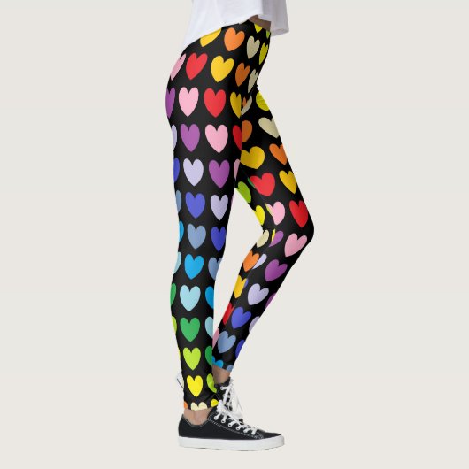 Breder spectrum regenboogkoppen zwart leggings (Rechts)