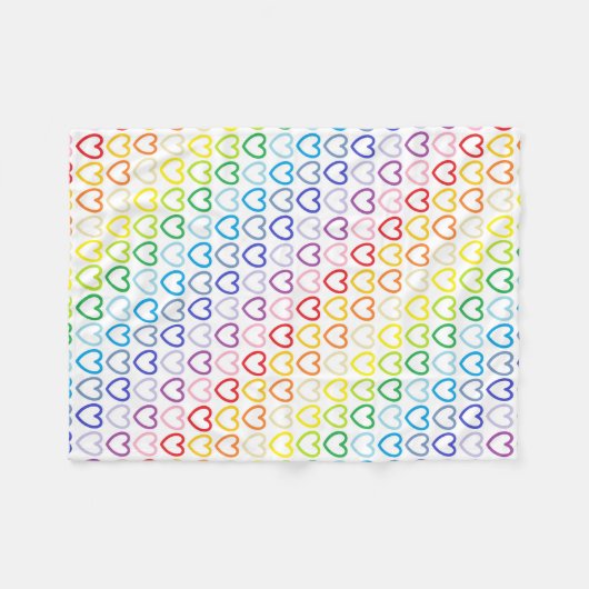 Breder spectrum regenboogschets fleece deken (Voorkant (Horizontaal))