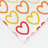 Breder spectrum regenboogschets fleece deken (Hoek)