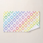 Bredere spectrommels Regenboog afgedekte hexagons Bad Handdoek (Handdoek)