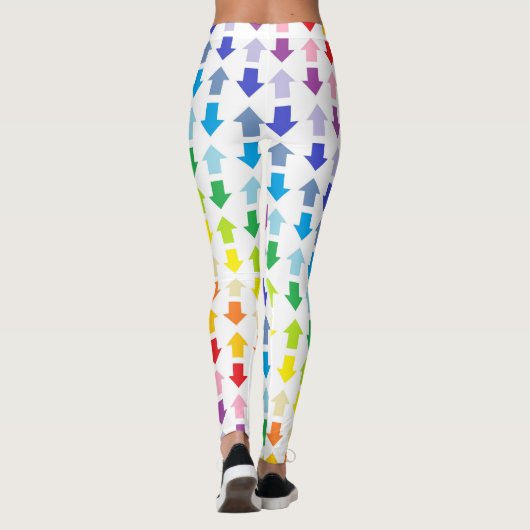Bredere spectrumregenboogpijlen leggings (Achterkant)