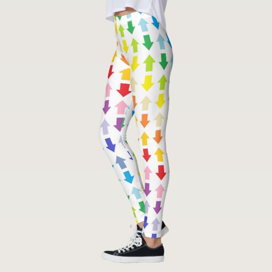 Bredere spectrumregenboogpijlen leggings (Links)