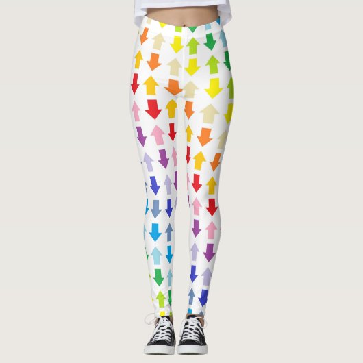 Bredere spectrumregenboogpijlen leggings (Voorkant)