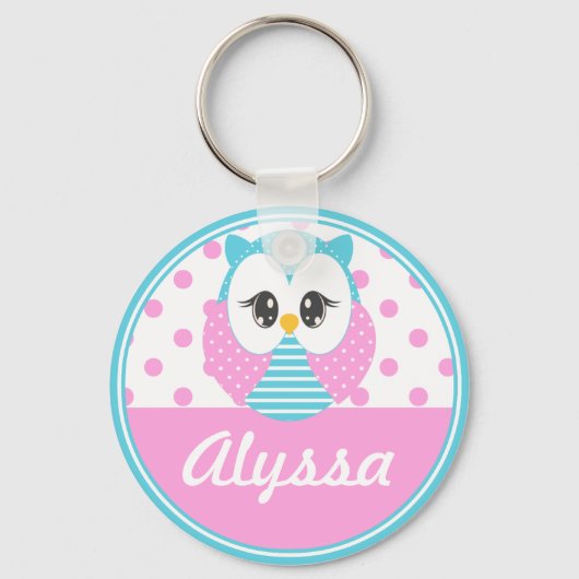 Bredle Owl Gepersonaliseerd Sleutelhanger (Voorkant)