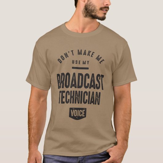 Bredroadcasttechnicus Beroep vintage T-shirt (Voorkant)
