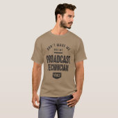 Bredroadcasttechnicus Beroep vintage T-shirt (Voorkant volledig)
