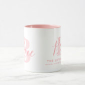 Bree name meaning and monogram soft pink text mok (Midden)
